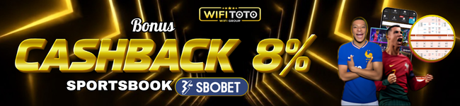 BONUS CASHBACK SPORTSBOOK SBOBET 8% DI WIFITOTO